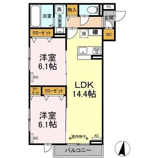 アヴァンス西が丘【3階】の間取り