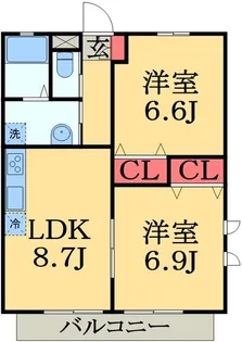 クレール【1階】の間取り
