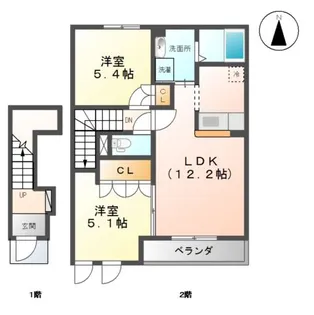 WelcomeIIIA棟【2階】の間取り
