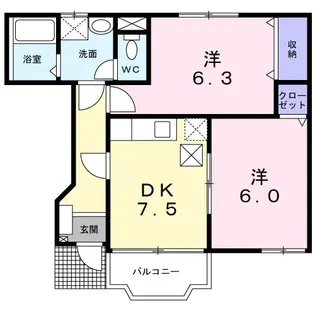 サニーフォレスト【1階】の間取り