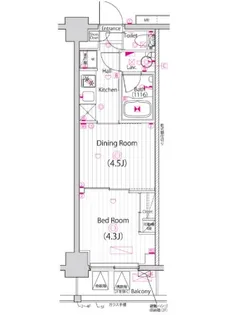 ガーラ・パークサイド亀戸【3階】の間取り