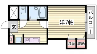 ジュネス神屋町【7階】の間取り