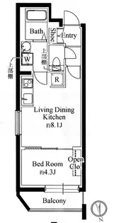 カーサピアッツァ二子玉川【3階】の間取り
