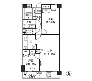 レジデンスシャルマン林試の森【2階】の間取り