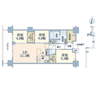 プレディア小岩【5階】の間取り
