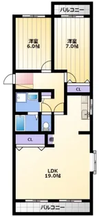 エヌティ坂下【1階】の間取り