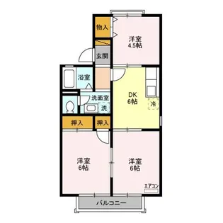 エクレール五井西 D【2階】の間取り