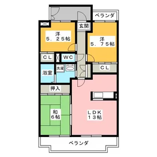 クインビー【1階】の間取り