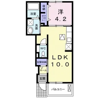 オリーブ・i A【1階】の間取り