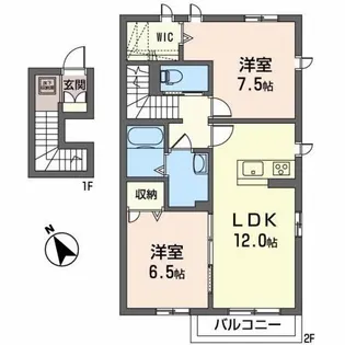 ルケア東雲【2階】の間取り