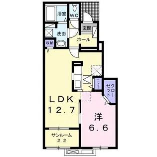 ディープ リヴィール【1階】の間取り