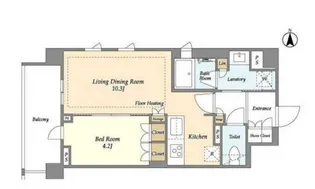 LIBR GRANT 四谷三丁目【2階】の間取り