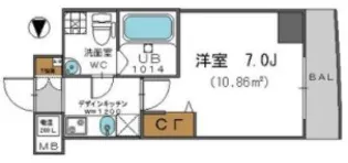 セレニテ上町台【12階】の間取り