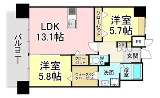 LEGEND高見【10階】の間取り