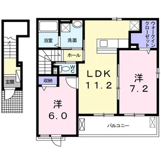 ルミエール ヴォアレA【2階】の間取り