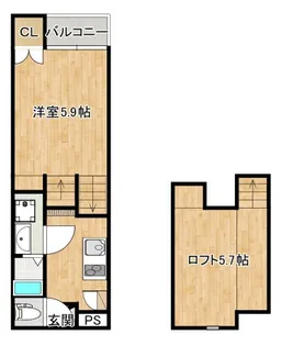 ミライ幸町【2階】の間取り