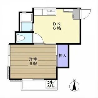 フラワーパレス【2階】の間取り