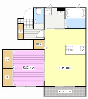 フェリスM【1階】の間取り