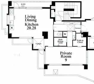 モビリティ多摩川【7階】の間取り