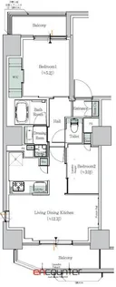 ONE ROOF RESIDENCE NISHINIPPORI【6階】の間取り