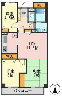 アクシス高砂【1階】の間取り