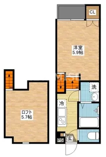 ミライ幸町【1階】の間取り