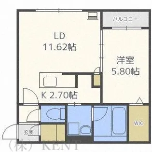 ヴィアラ山の手77【3階】の間取り
