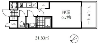 プロヴィスタ神戸三宮イースト【10階】の間取り