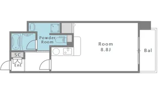 アスリート本町西【4階】の間取り