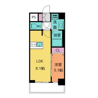 ファステート名古屋駅前ドリーム【11階】の間取り