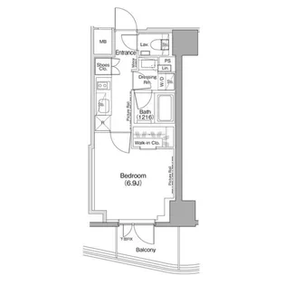 ザ・パークハビオ神楽坂【2階】の間取り