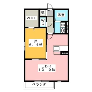 ル・ソレイユN【1階】の間取り