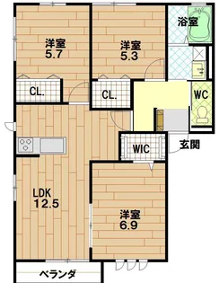 アウラ室の木【1階】の間取り