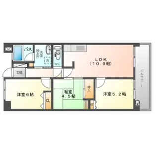 KDXレジデンス守口【2階】の間取り