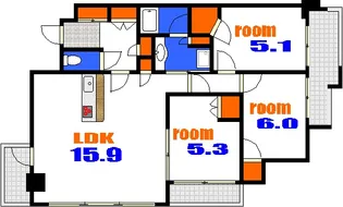 TK-7BLD.【5階】の間取り
