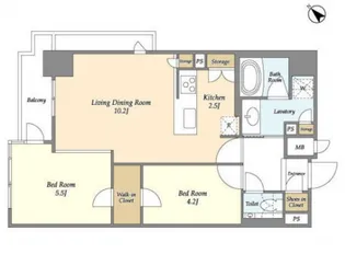 ライトテラス蔵前【12階】の間取り