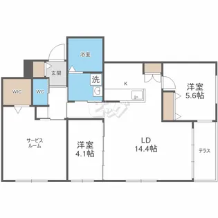 RESIDENCE SHINMEI 麻生【1階】の間取り