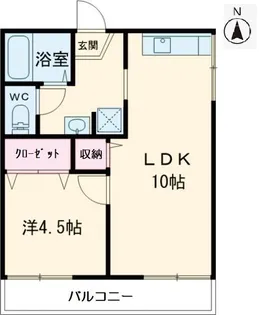 鹿島ハイツ B【2階】の間取り