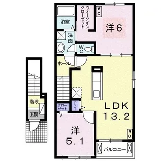 フィア クレー【2階】の間取り
