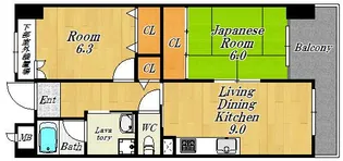 エバーグリーン鶴見【8階】の間取り