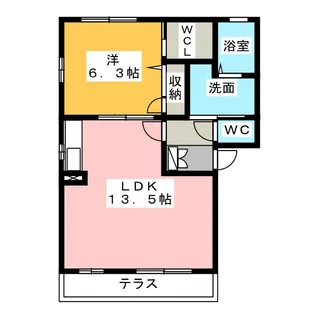 タウンコートG【2階】の間取り