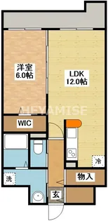エヴァーグリーン思案橋【14階】の間取り