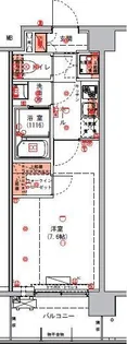 ハーモニーレジデンス東京アーバンスクエア#002【5階】の間取り