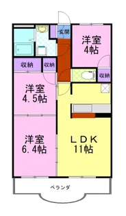 ファミーユみなみ【2階】の間取り