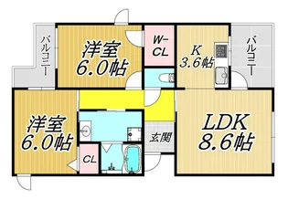 Twin Cube【1階】の間取り