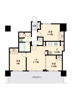 リボンシティコミュニティ【6階】の間取り