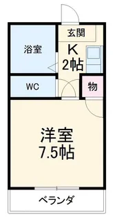 マイルーム稗田【3階】の間取り