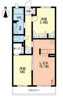クレール山下【3階】の間取り