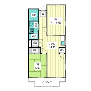 メゾン文教台【2階】の間取り