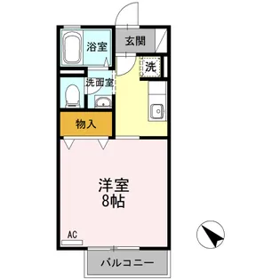 クレール静岡B【1階】の間取り
